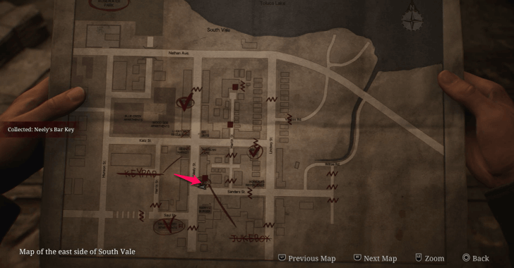 Neely’s Bar Key map loc