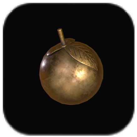 Golden Apple Handle Icon