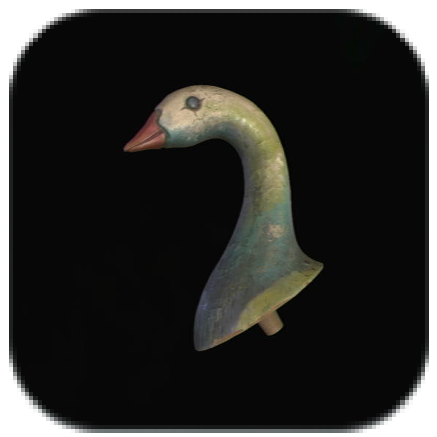 Wooden Swan Head Icon