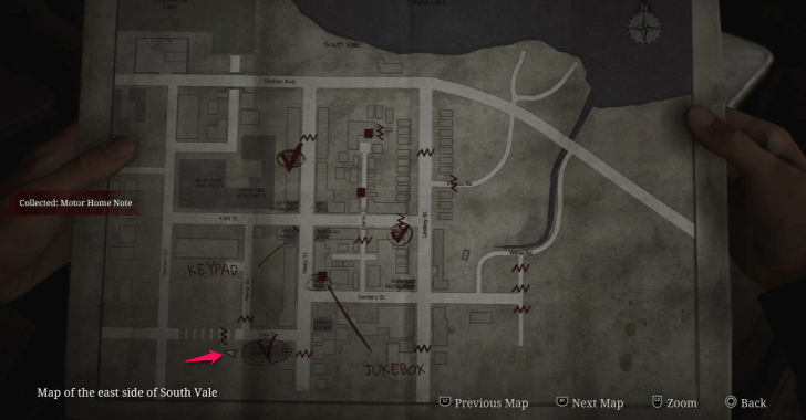 Motor Home Note map loc