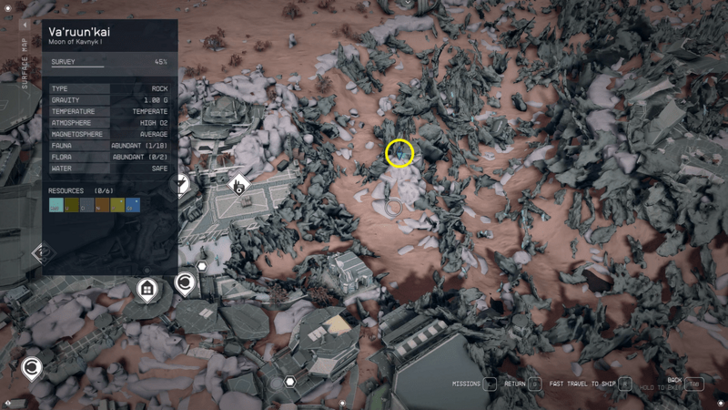 Starfield Unknown Keycard Vault Map View