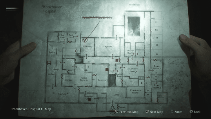 Brookhaven Hospital Otherworld 1F Map