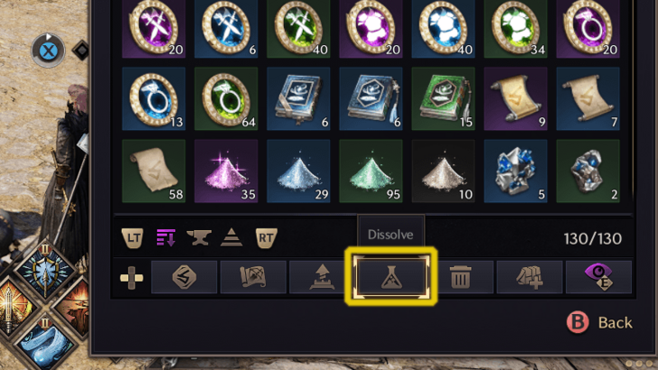 Dissolve Items Controller