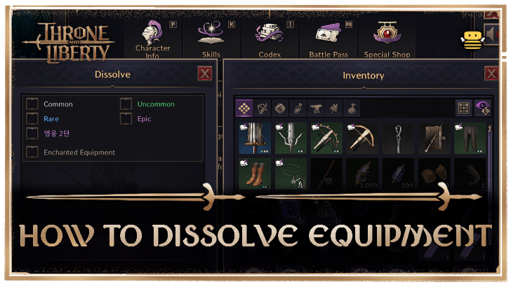 Throne and Liberty How to Dissolve Gear