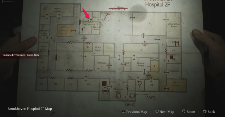 Treatment Room Note map loc
