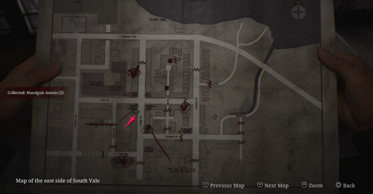 Handgun Ammo East South Vale Map Loc. 4