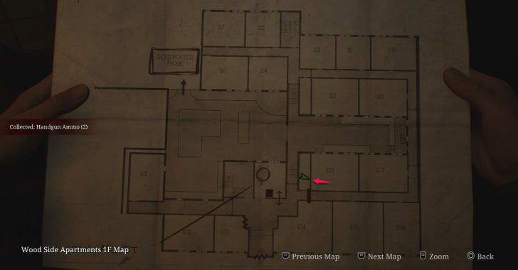 Handgun Ammo Wood Side Apartments Map Loc. 2