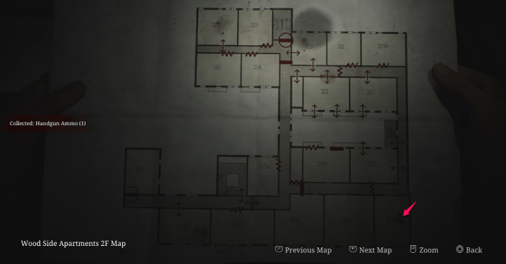 Handgun Ammo Wood Side Apartments Map Loc. 12