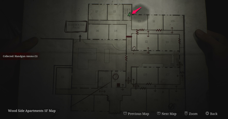 Handgun Ammo Wood Side Apartments Map Loc. 14