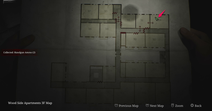 Handgun Ammo Wood Side Apartments Map Loc. 15