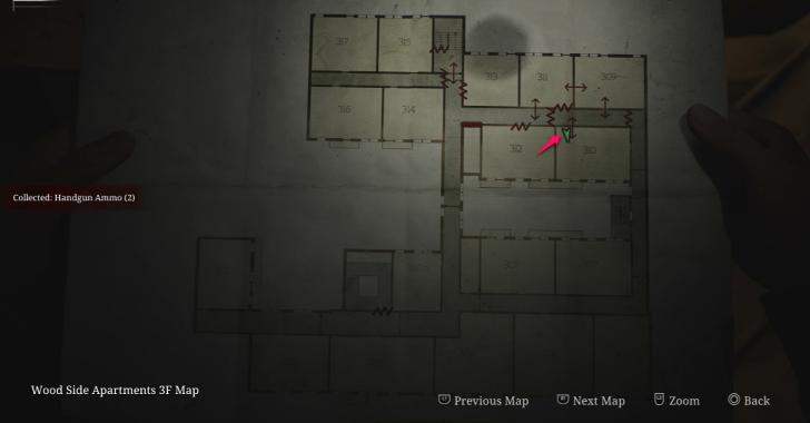 Handgun Ammo Wood Side Apartments Map Loc. 16