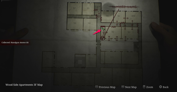 Handgun Ammo Wood Side Apartments Map Loc. 17