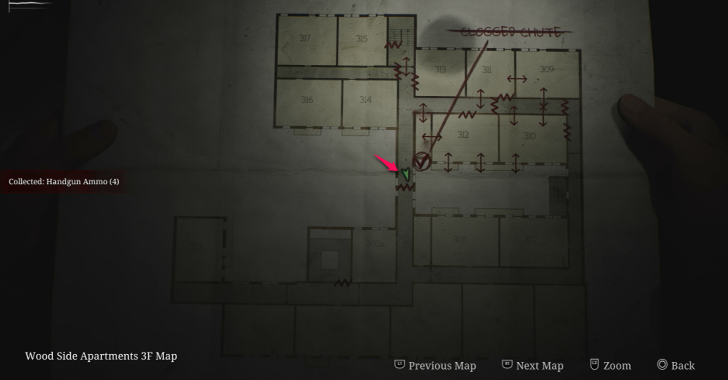 Handgun Ammo Wood Side Apartments Map Loc. 18