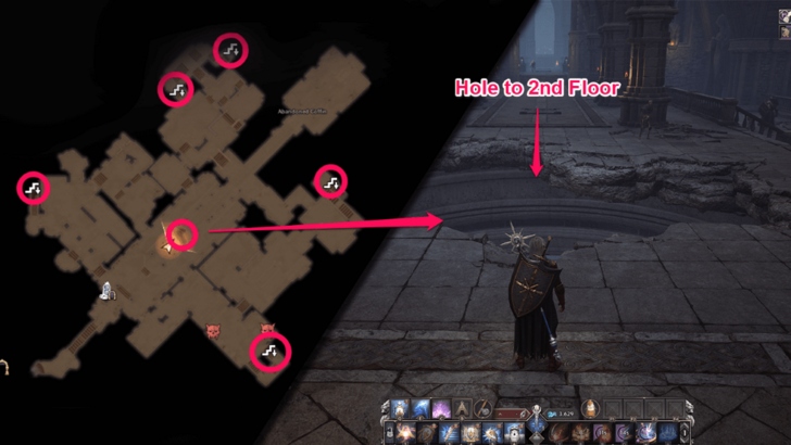 Throne and Liberty Hole to 2nd Floor