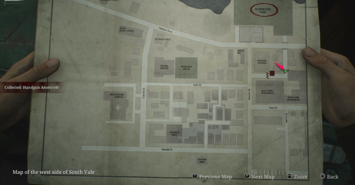 Handgun Ammo West South Vale Map Loc. 2