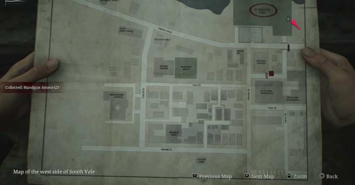 Handgun Ammo West South Vale Map Loc. 3