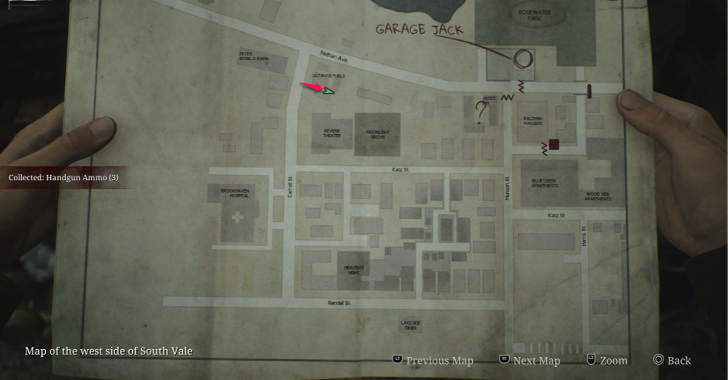 Handgun Ammo West South Vale Map Loc. 6