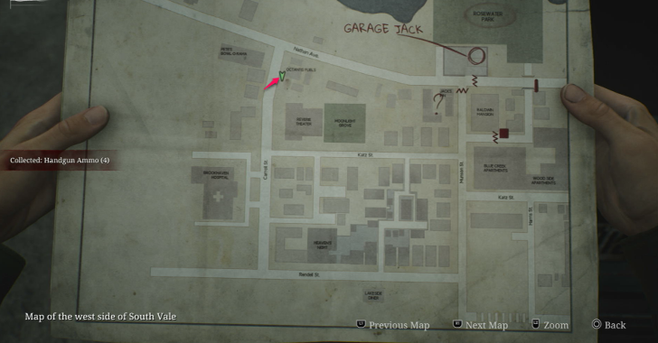 Handgun Ammo West South Vale Map Loc. 7