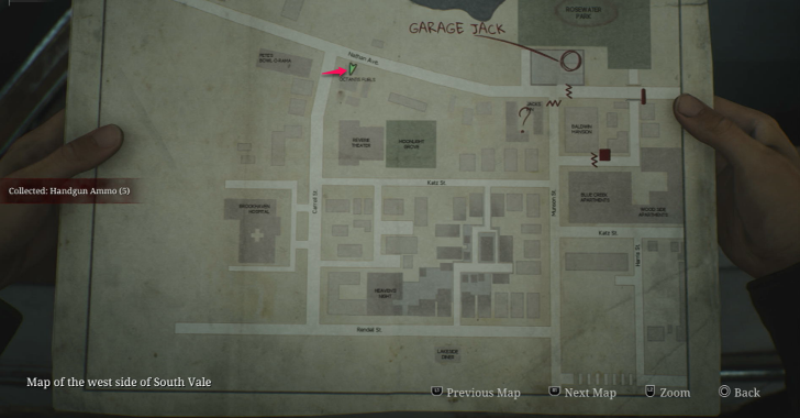 Handgun Ammo West South Vale Map Loc. 8