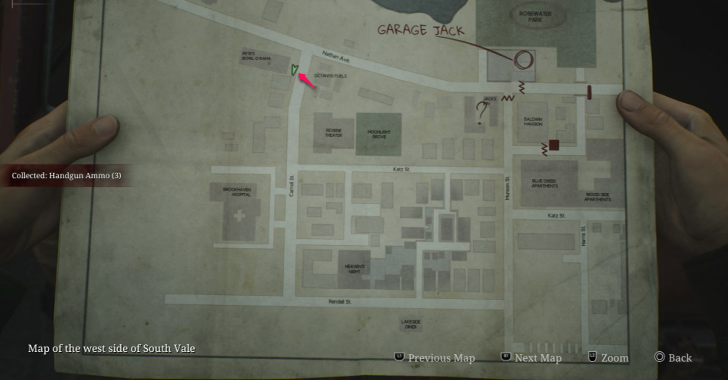 Handgun Ammo West South Vale Map Loc. 9