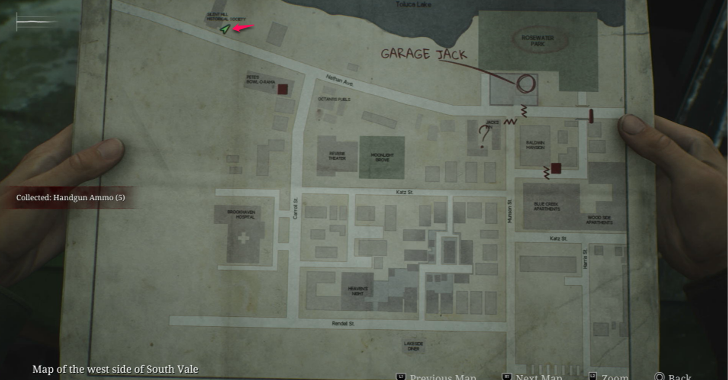 Handgun Ammo West South Vale Map Loc. 11