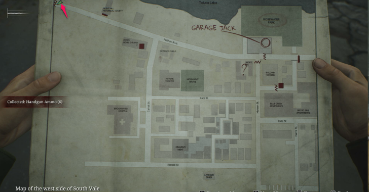 Handgun Ammo West South Vale Map Loc. 12