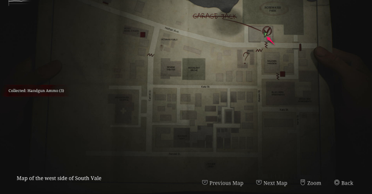 Handgun Ammo West South Vale Map Loc. 13