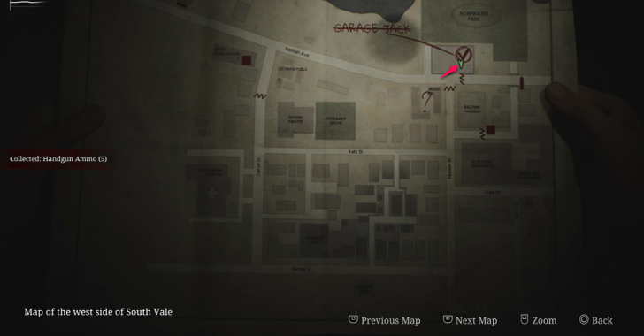 Handgun Ammo West South Vale Map Loc. 14