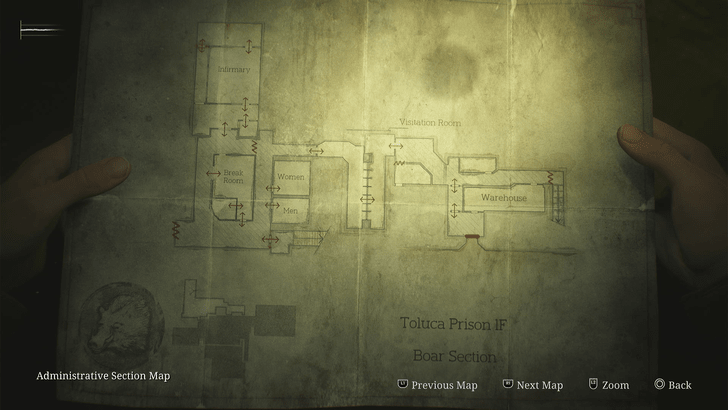 Toluca Prison 1F Boar Section Map