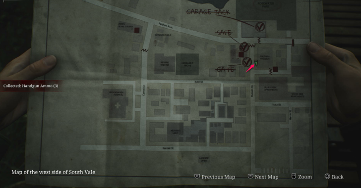 Handgun Ammo West South Vale Map Loc. 19