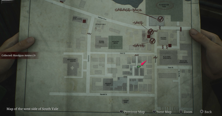 Handgun Ammo West South Vale Map Loc. 21