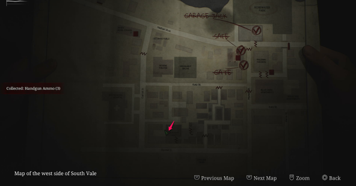 Handgun Ammo West South Vale Map Loc. 26