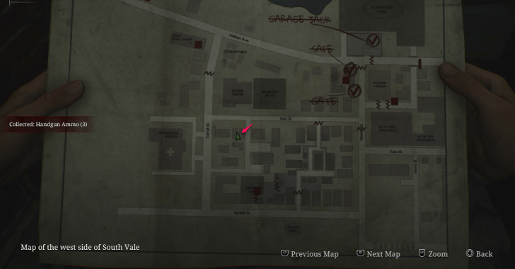 Handgun Ammo West South Vale Map Loc. 28