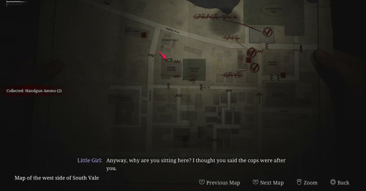 Handgun Ammo West South Vale Map Loc. 29