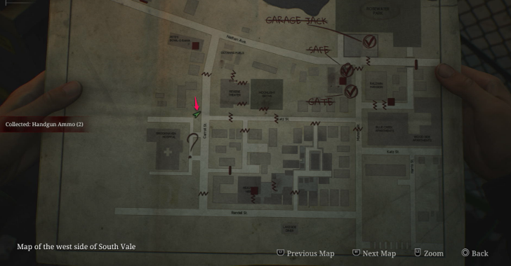 Handgun Ammo West South Vale Map Loc. 34