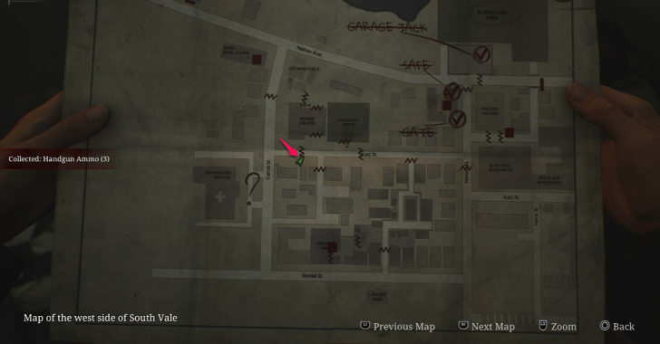 Handgun Ammo West South Vale Map Loc. 32