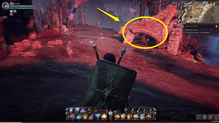 Move Behind Stone Pillar