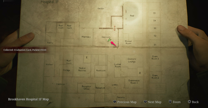 Evaluation Card, Patient #3141 map loc