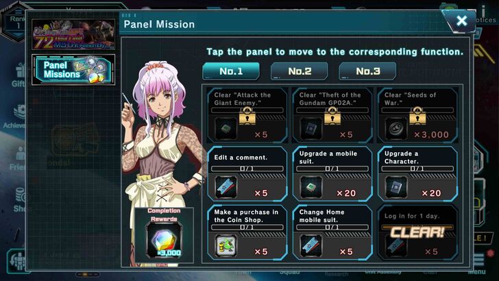 Panel Missions - Gundam UC Engage