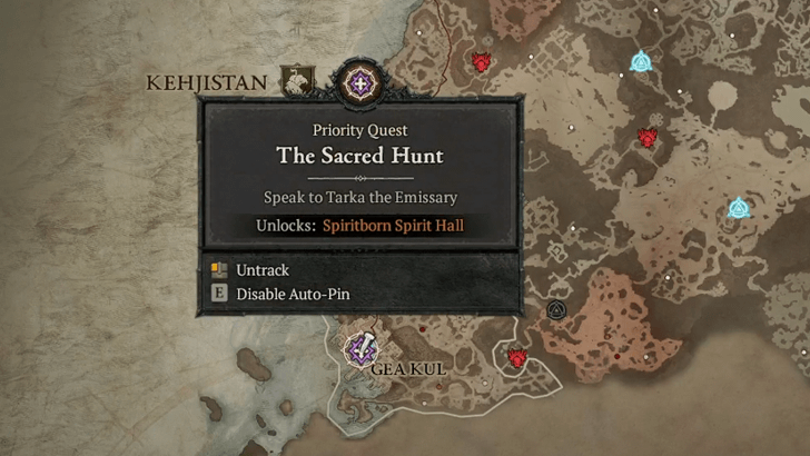 The Sacred Hunt Map Location