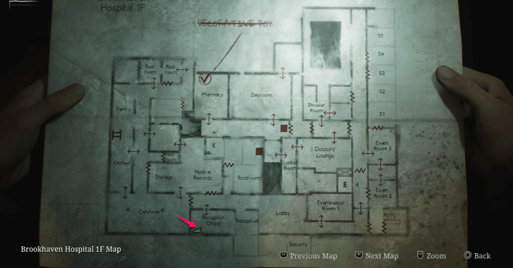 Hospital Entrance Key map loc