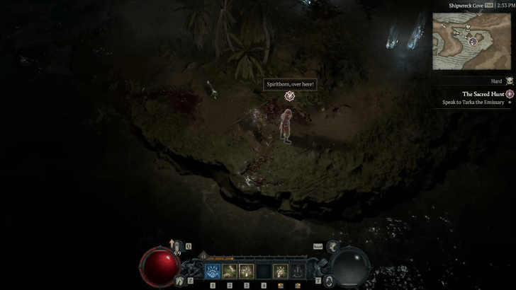 Speak to Tarka on the Island