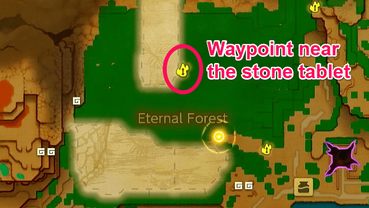 waypoint near the stone tablet