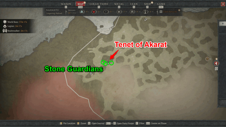 Diablo 4 Tenet of Akarat Map