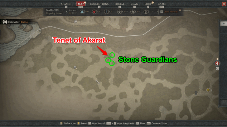 Diablo 4 Tenet of Akarat Map