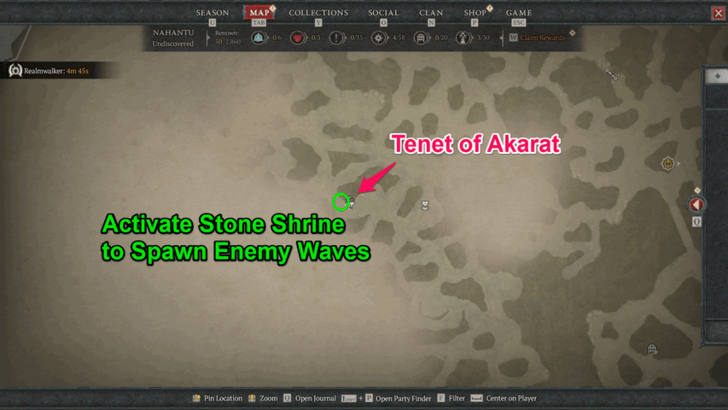 Diablo 4 Tenet of Akarat Map