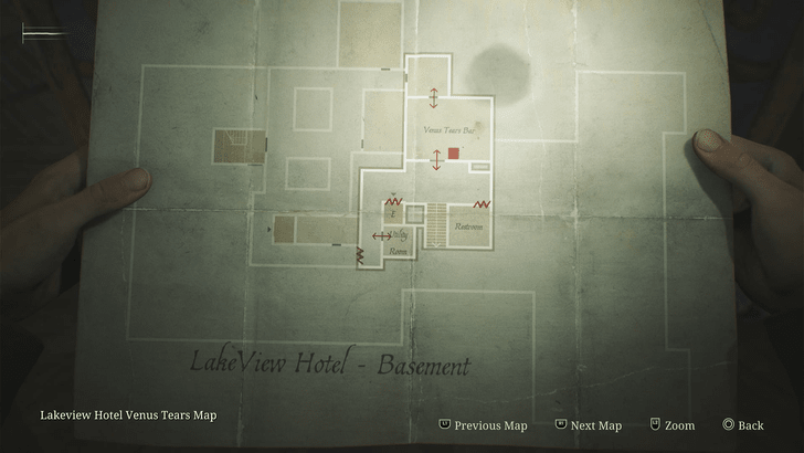 Lakeview Hotel Basement Venus Tears Map