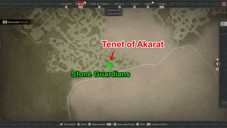 Diablo 4 Tenet of Akarat Map