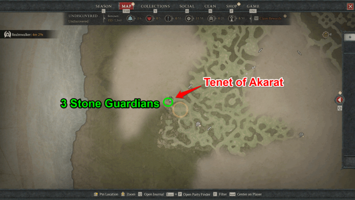 Diablo 4 Tenet of Akarat Map