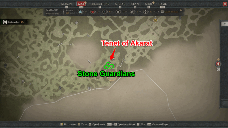Diablo 4 Tenet of Akarat Map